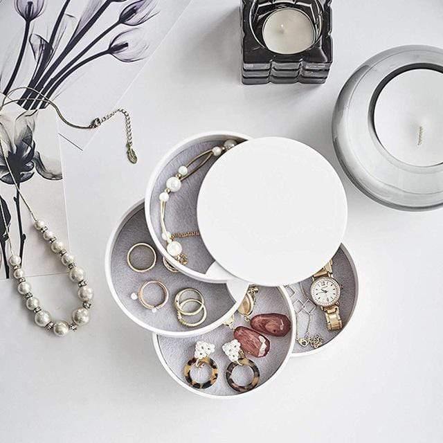 4 Tier Rotating Jewellery storage Box Desktop Organiszer - EasyChic Home