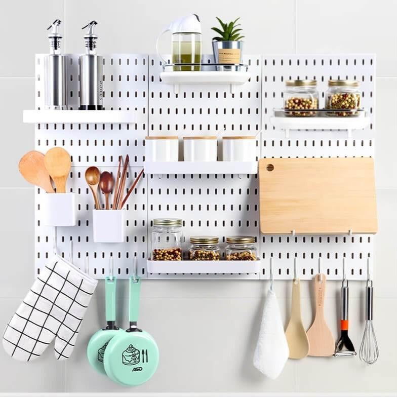 DIY Modular Pegboard Wall Storage Set - EasyChic Home